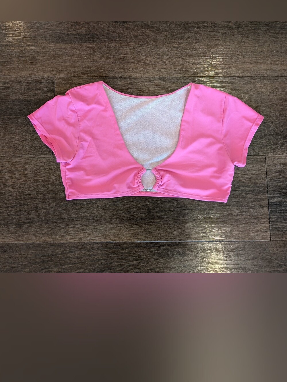 Sz. S pink cap sleeve micro crop top